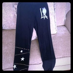 Black Lauren Moshi Sweats w/ LA Logo